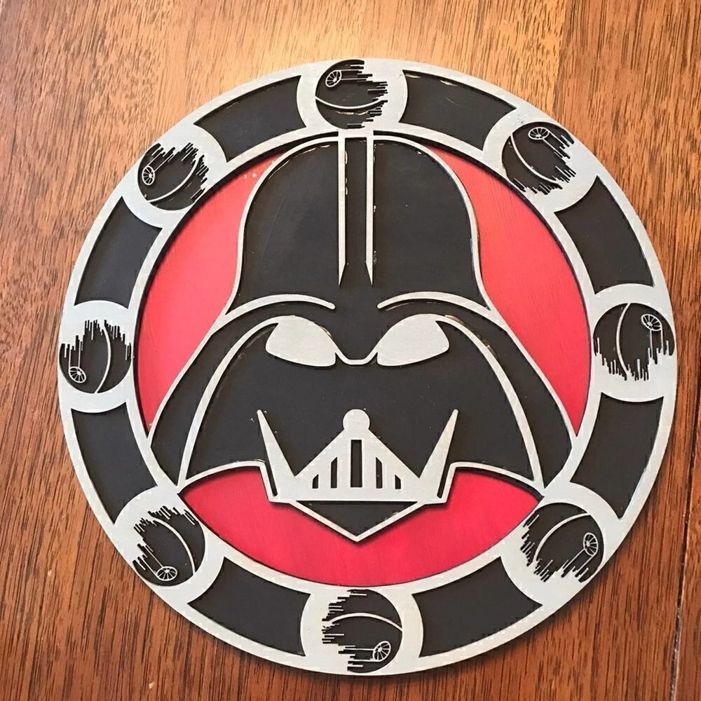 Star wars Darth Vader dark side layered sign